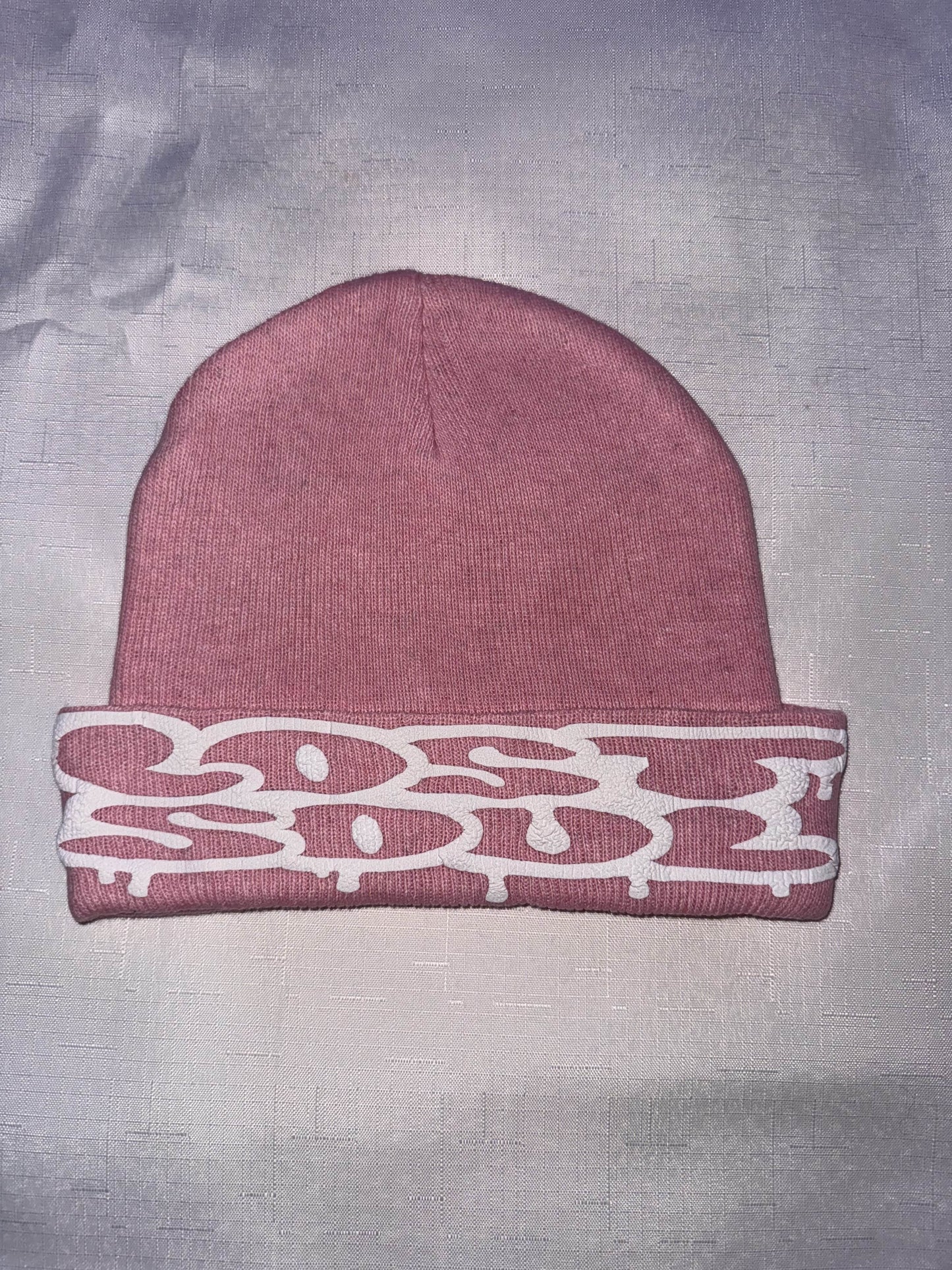 Lost Soul PINK/WHITE Puff Print Beanie